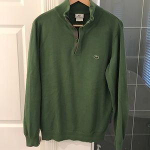 Lacoste Men’s Quarter Zip Sweater Size 4